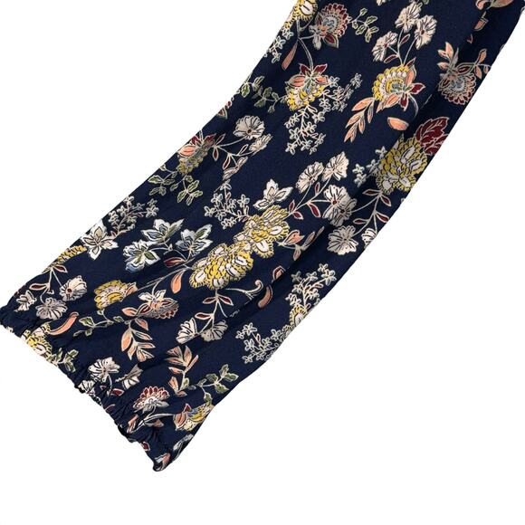 Two by Vince Camuto Medium Top Floral Hi-Low Hem 3/4 Sleeve Stretch V-Neck Multi - Picture 3 of 9